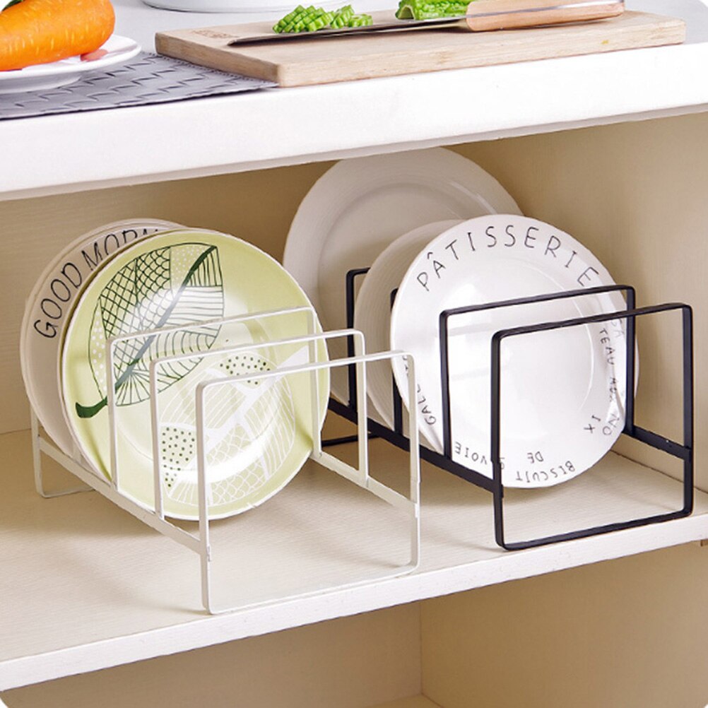 Iron Kitchen Dish Cup Drying Rack Drainer Dryer Tray Tableware Holder Organizer