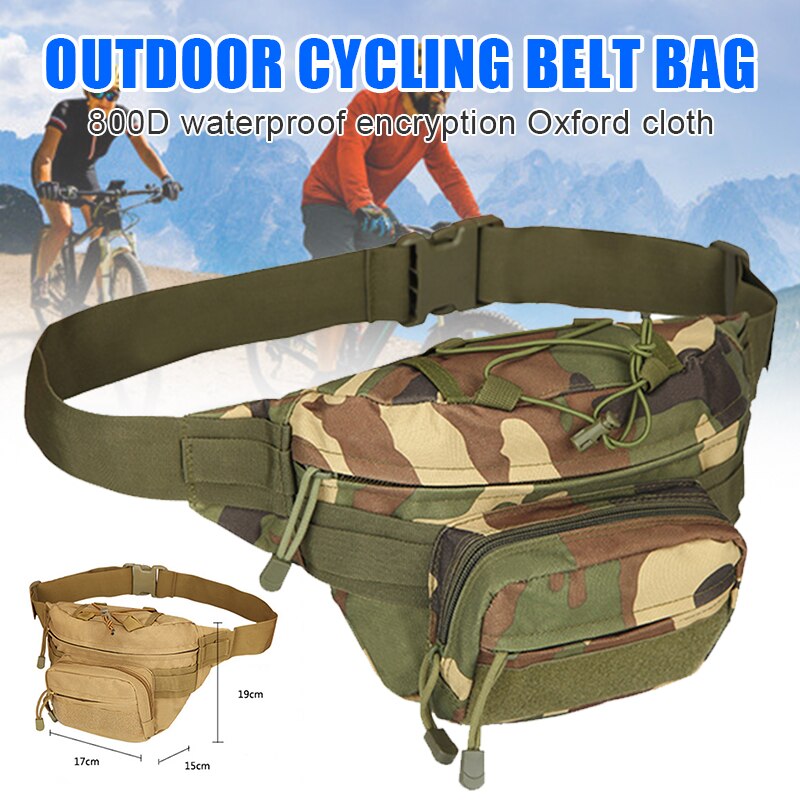 Outdoor Sport Waist Belt Bag Waterdichte Oxford Doek Voor Camping Wandelen Fietsen EDF88