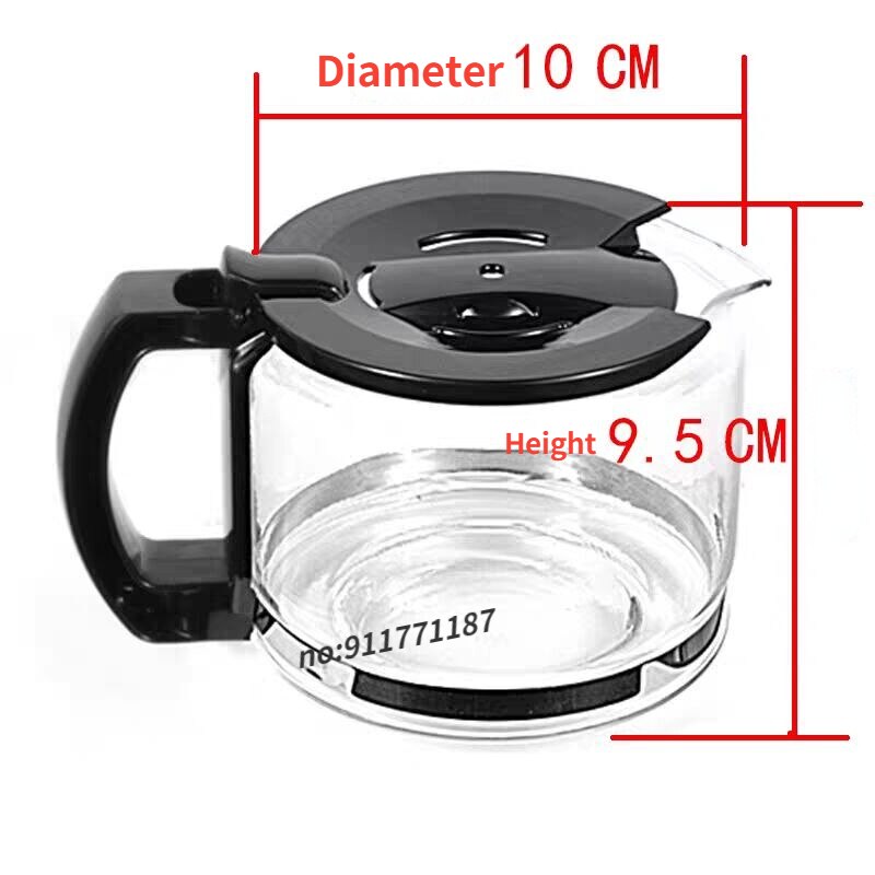 1 stücke Kaffee Maker Zubehör GOTECH Kaffee Maschine CM6669/6669M/6686A Glas Topf