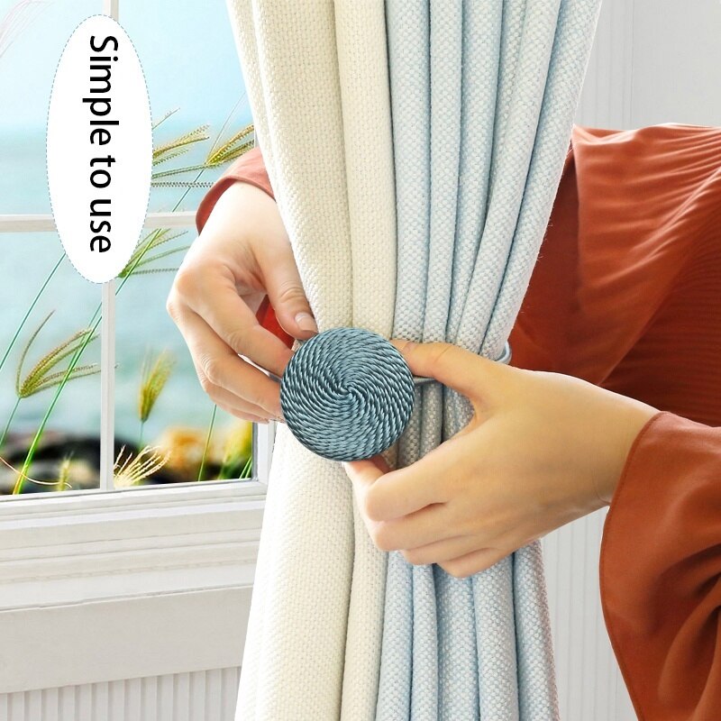1pc magnetiska gardinfästen rumstillbehör macaron guld gardiner cilp heminredning gardinhållare spännen rem rep knyt ryggar