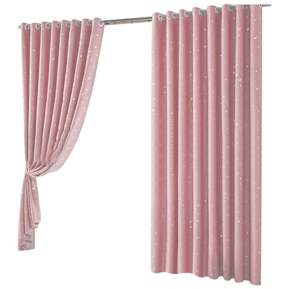 Stjerner vinduesgardin fuld mørklægningsskygge soveværelse gardiner: Pk / 1a