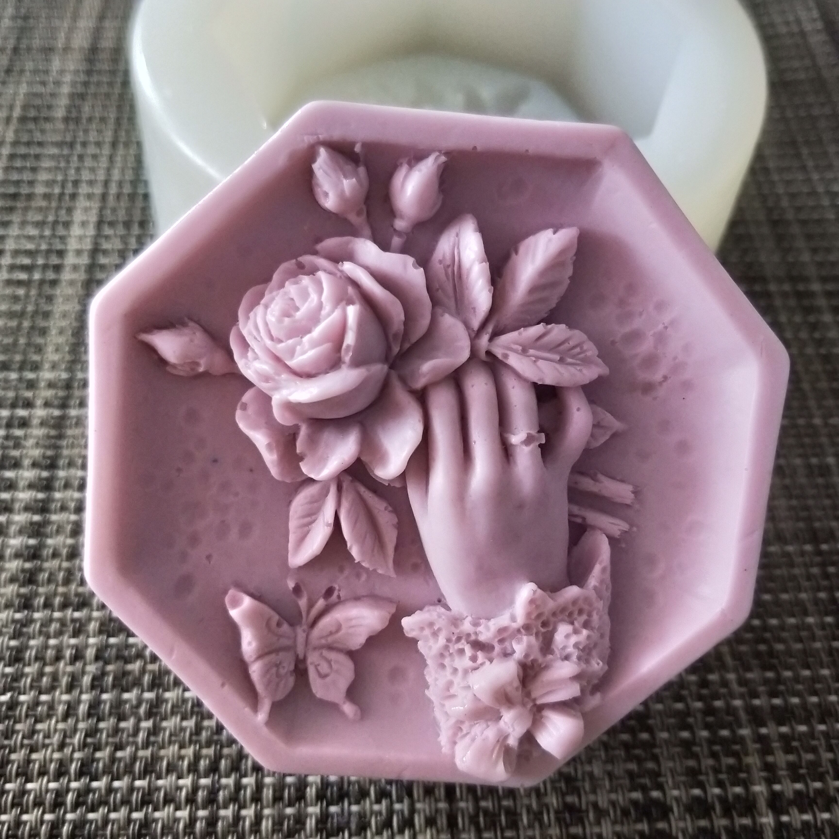 PRZY silicone soap mold 3D hexagon flower shape mold for soap making DIY handmade soap molds cake molds resin clay mold