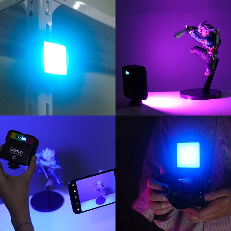 Ulanzi vl49 rgb pocket led luz de vídeo 2700k-9000k na luz da câmera mini pocket fill luz fotografia iluminação vlog luz