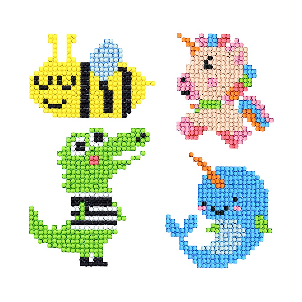 Rhinestone Picture Stickers Kit Field Nature Adhesive DIY Round Dill Diamond Painting Handmade Decals Casual Stickers: C