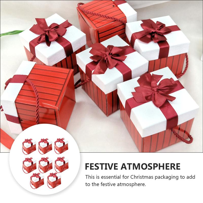 8Pcs Apple Box Premium Stylish Exquisite Box Xmas Packing Box for Xmas