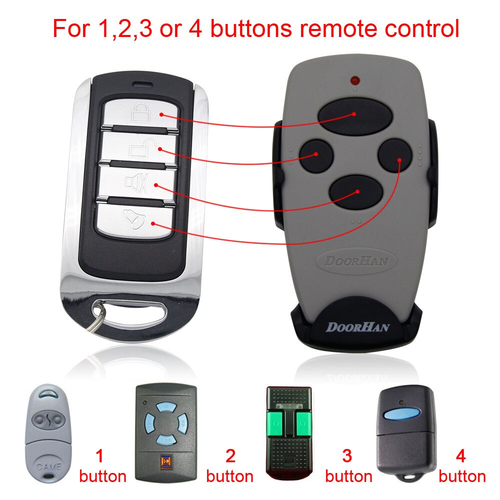 Garage Door Remote Control 433.92mhz gate control rolling code 287-868MHz remote control duplicator clone Garage Command Opener
