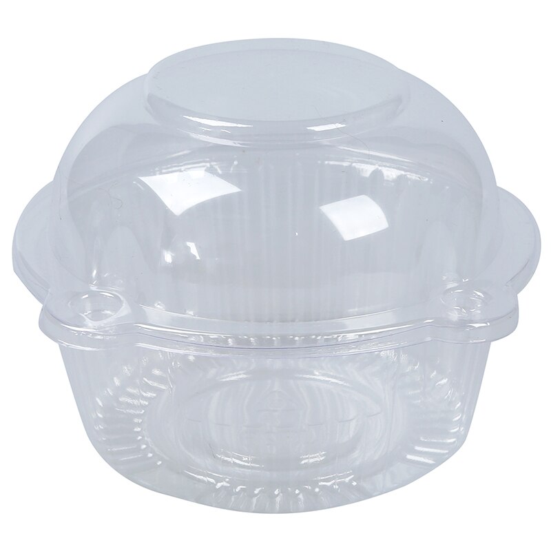 50 x Single Plastic Clear Cupcake Holder / Cake Container Dome Muffin Carrier