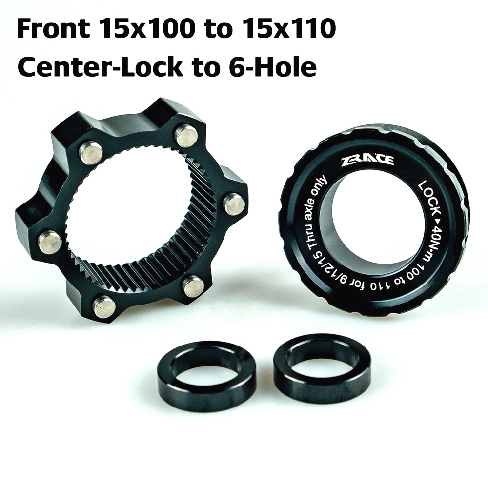 ZRACE Center-Lock for 6-Hole, 15x100 to 15x110, 12x142 to 12x148, Center Lock Hub Boost Adapter, CenterLock for brake disc