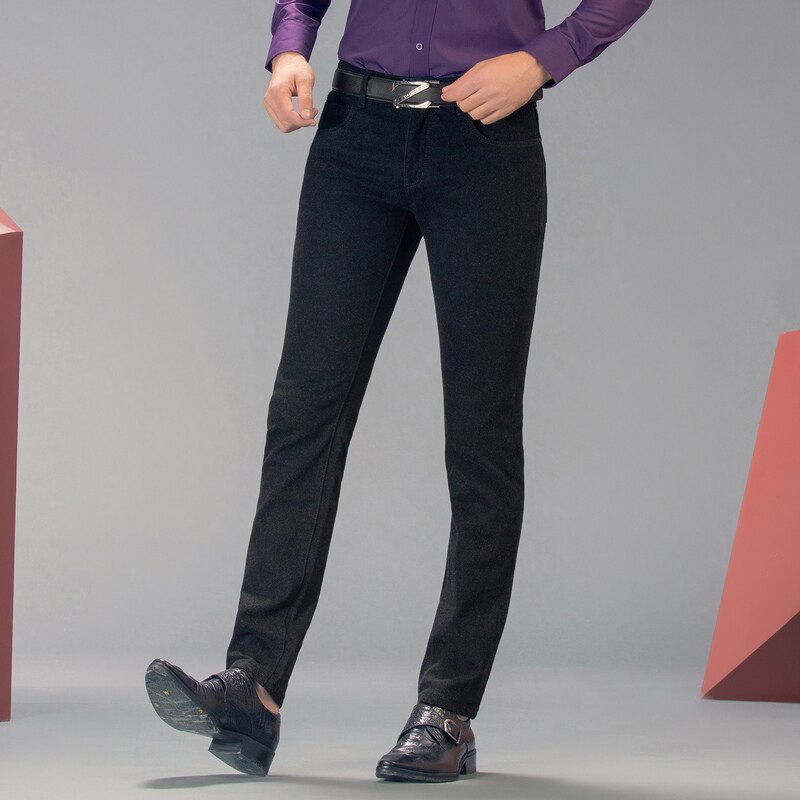 Pantalones de vestir ajustados para hombre, ropa de calle, pantalón Formal, de negocios, a la , Primavera,