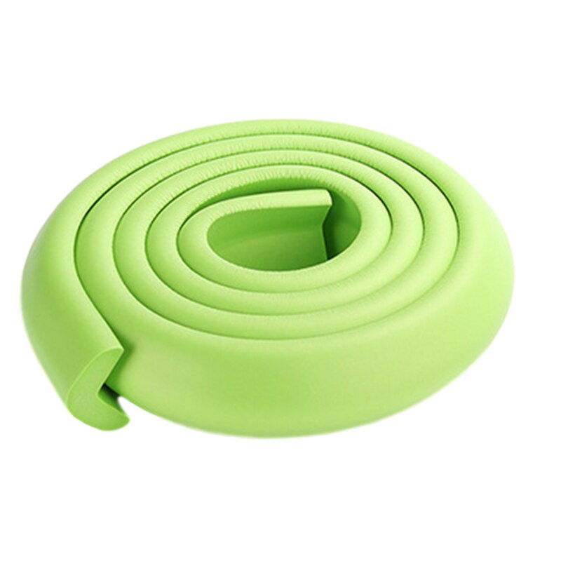 2M U-vorm Extra Dikke Baby Veiligheid Meubels Tafel Protector Edge Corner Bureau Cover Beschermende Tape Schuim Hoeken Bumper guard Een +: Green
