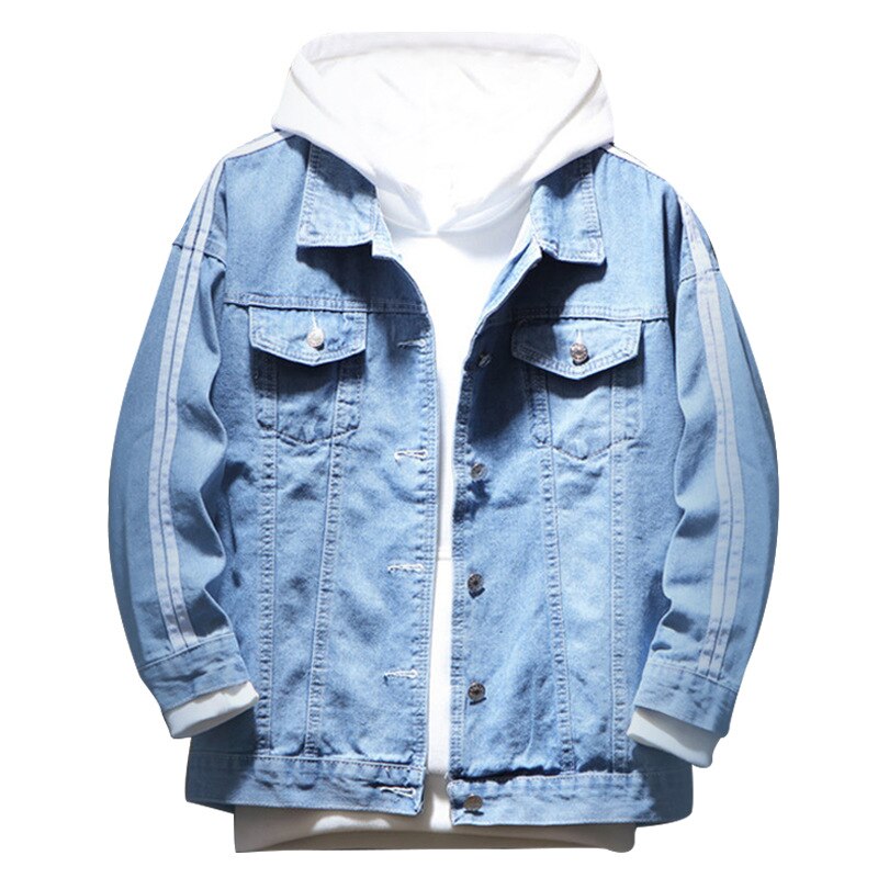 spring Autumn lapel men&#39;s denim jacket Korean personality Slim wild matching long-sleeve youth hip hop coat men