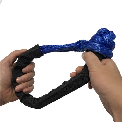 Manille de remorquage souple verte 15T | Corde synthétique, barre de remorquage, manille de choc pour Jeep JK, accessoires de récupération hors route 4x4accessoires: 15T Capacity -blue