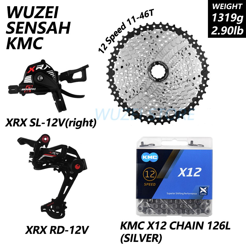 SENSAH XRX 1x12s groupset 170/175mm Crankset XD Flywheel KMC Chain GXP crank sprocket Mountain Bike Derailleurs Kit for M9100