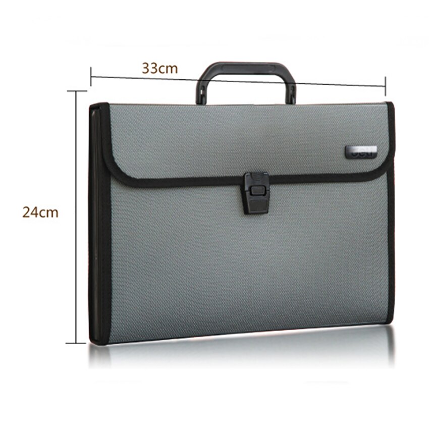 A4 12-pocket Expanding Wallet Paper Holder Document Storage Organizer Bag File Folder Business Briefcase School Stationery