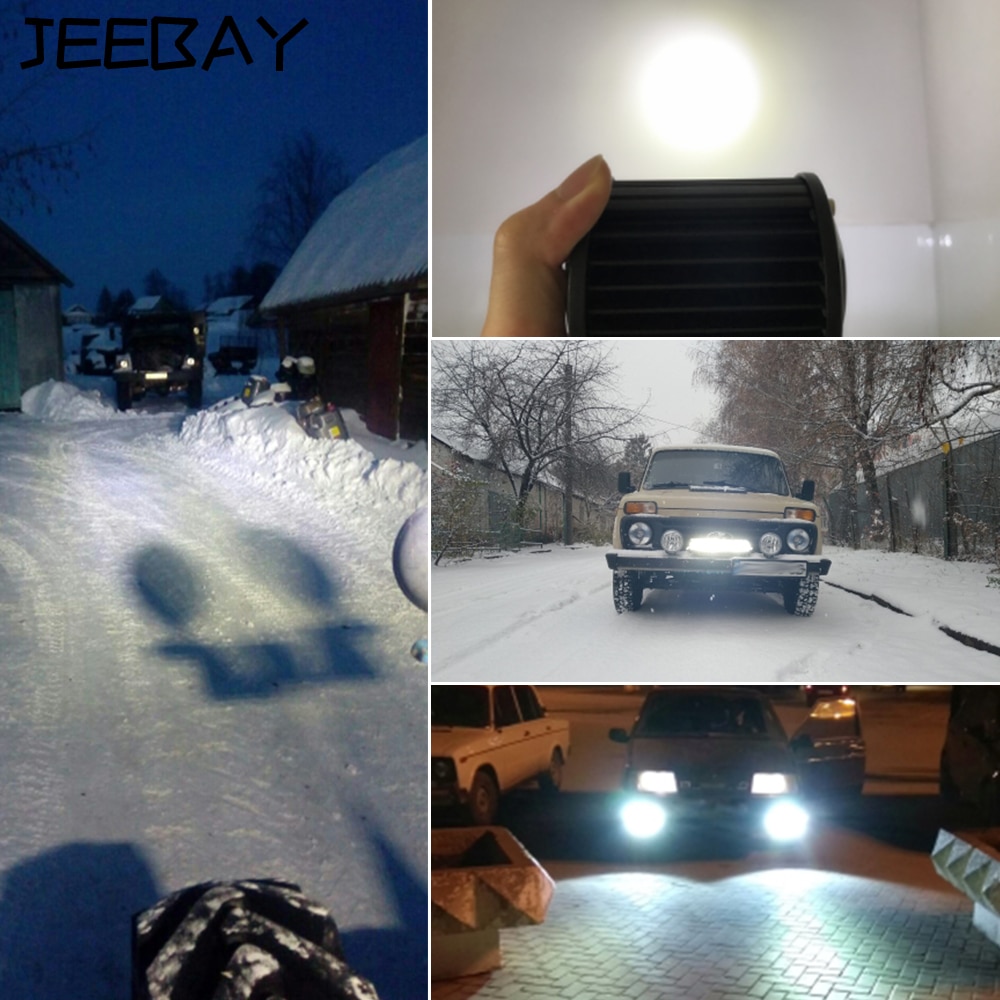 6 tommer 60w led arbejdslys 12v 24v led bjælker led bar offroad 4 x 4 bil off road flood spot combo lys suv tilbehør tågelygte
