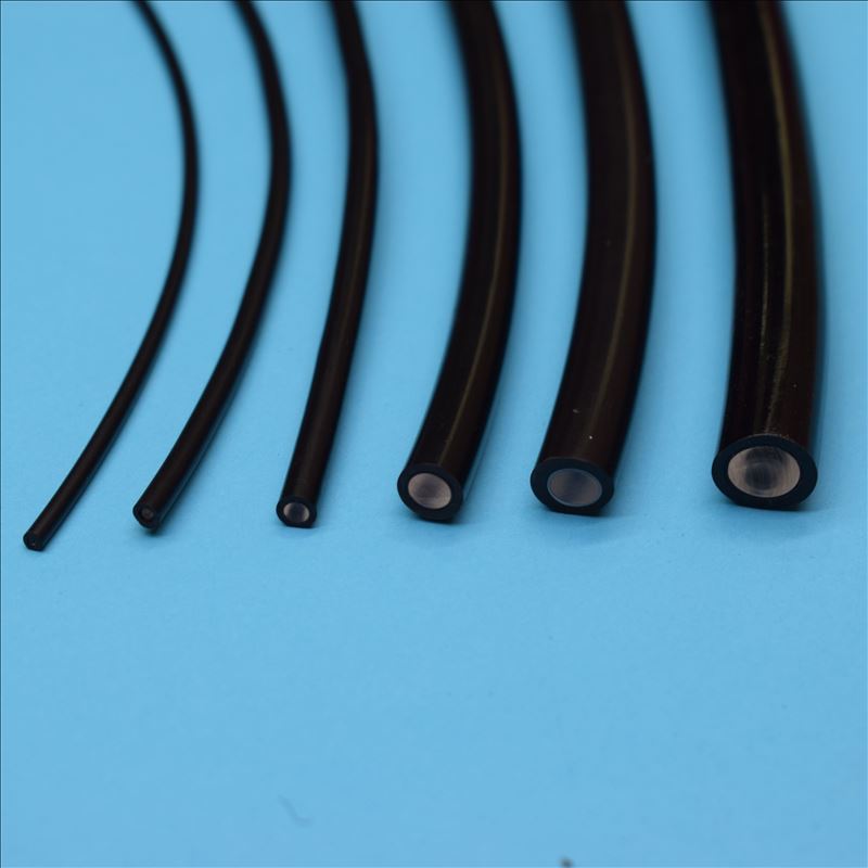 Fibre optique en plastique PMMA noire 5mX, 1mm/2mm/3mm/5mm/6mm, lueur d&#39;extrémité, câble d&#39;éclairage, décoration, diamètre intérieur,