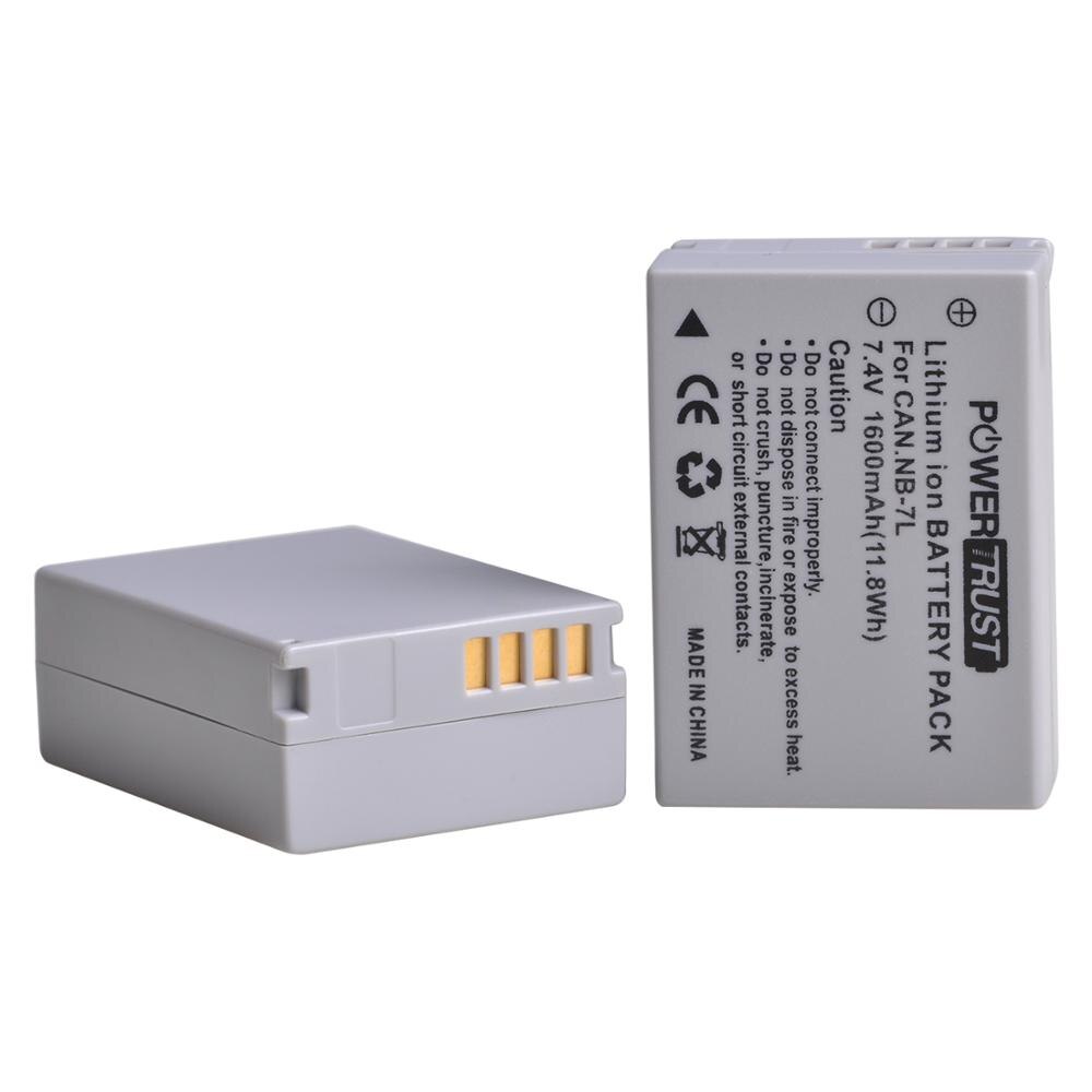 NB-7L NB7L 1600mAh batterie Rechargeable et LED chargeur USB pour Canon PowerShot G10 G11 G12 SX30 est appareil photo numérique