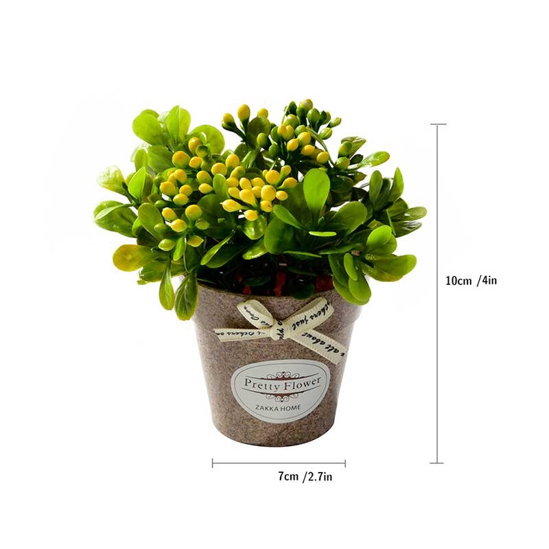 Small And Beautiful Pastoral Style Basil Crafts Artificial Flower Small Bonsai Set Artificial Plant Garden Home Decoration