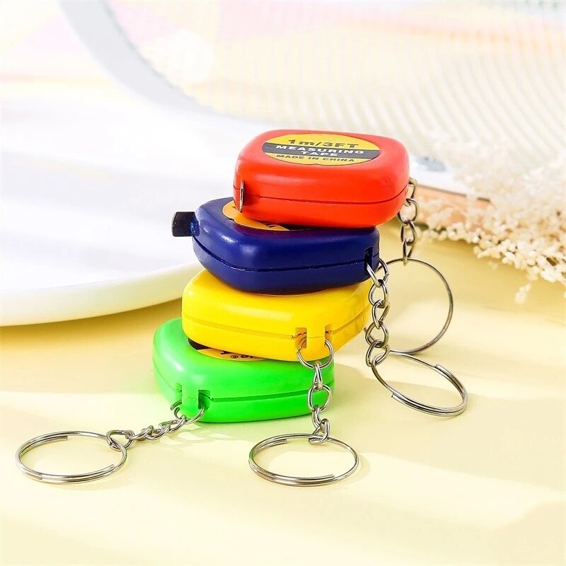 Règle télescopique Simple de 1m/3 pieds, Mini-mètre à ruban, dessin Portable avec porte-clés, règle numérique à 3 couleurs, outils de mesure de la percussion