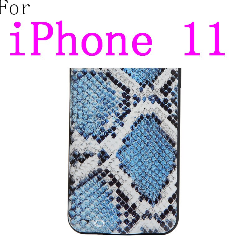 Slim Smart Battery Case for iPhone XR X XS 11 Pro Max 6 6 S 7 8 Plus SE Charging Power Bank snake skin fish scales pattern: i11-SP
