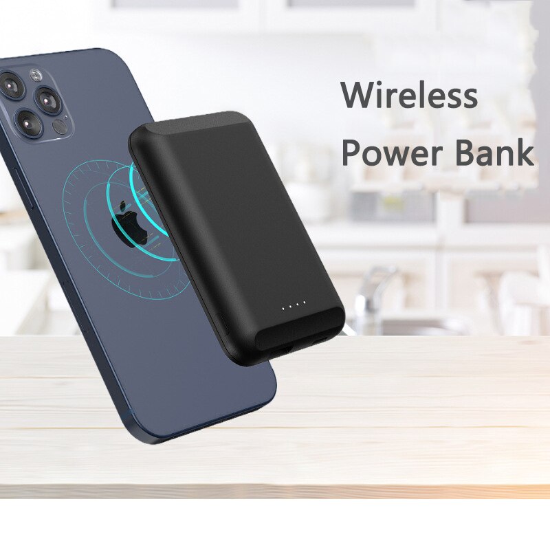 Caricabatterie Wireless Qi magnetico da 5000mAh Power Bank per Huawei iPhone 12 pro X Samsung S20 Poverbank batteria esterna Mini Powerbank