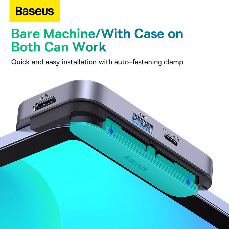 Baseus USB C-splitter voor iPad Pro 11 12,9 HDMI 4K 30Hz USB-poort PD 100W poort SD TF-kaartlezer voor Steam Deck USB 3.0-splitter