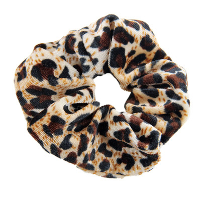 1pc blomsterprintede leopardprintede hårringe til kvinder, elastisk hårbånd, hårbånd, reb, hårtilbehør: Rød