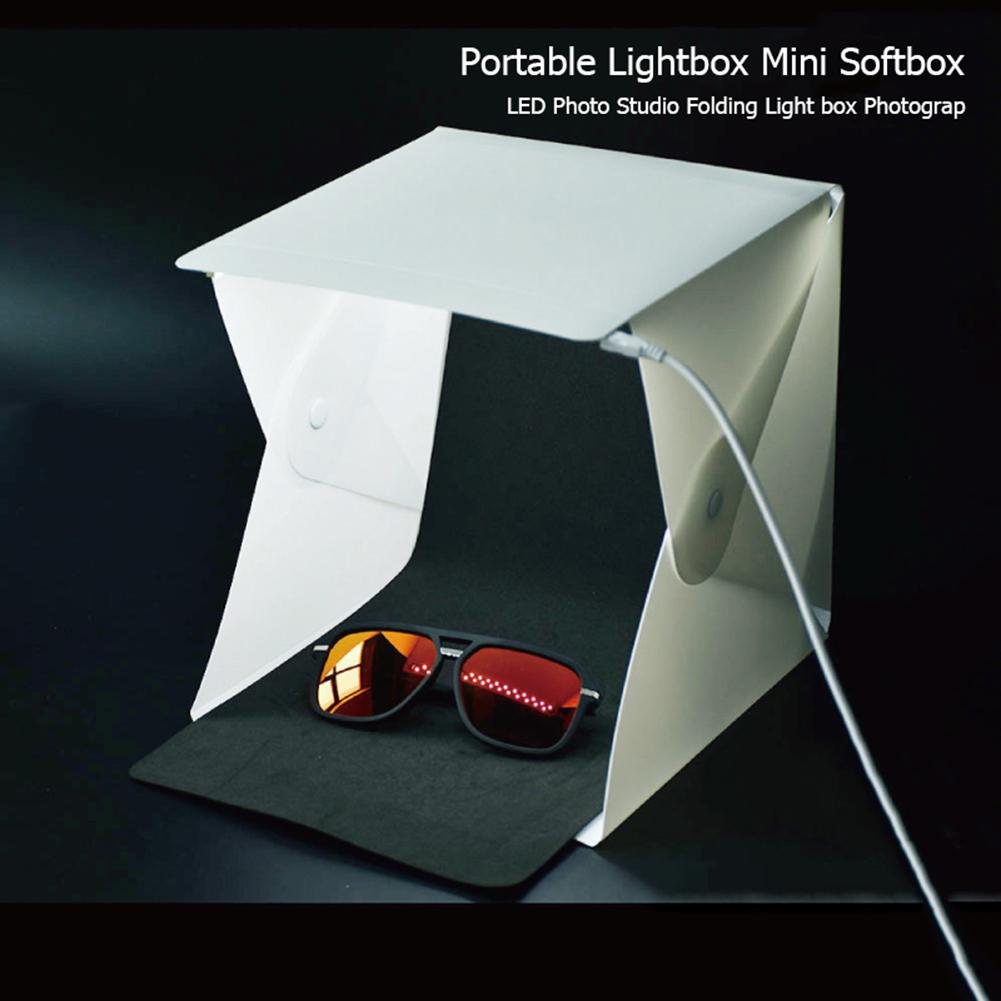 Tragbare LED Fotografie Foto Studio Leuchtkasten 20cm Mini Foto Softbox für DSLR Einfache Installation Keine Halterung Keine Schraube