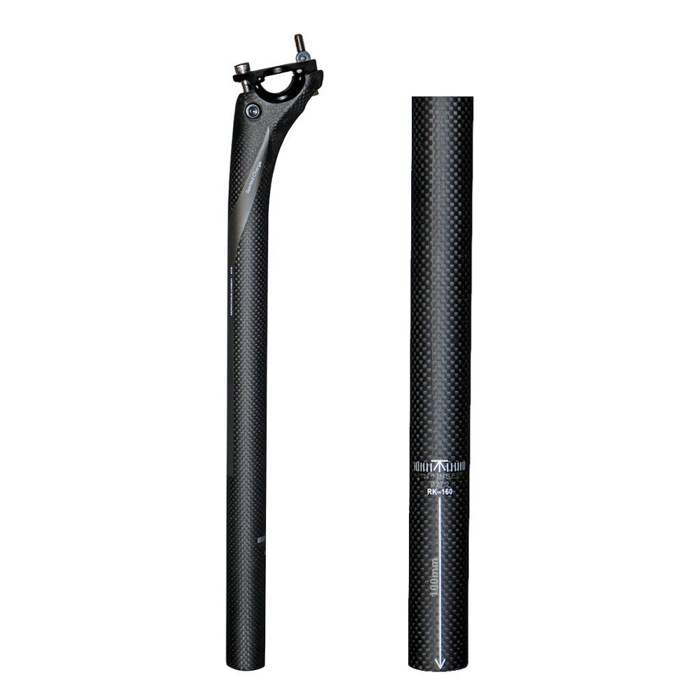 Tija de sillín 3k de 25MM, tubo de asiento de fibra de carbono, especial, /27,2/30,8x31,6/350mm, para bicicleta de montaña o carretera, novedad de 400