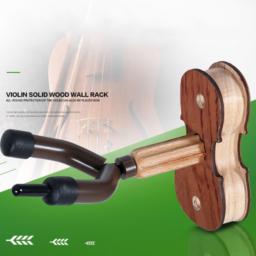 Musikalsk tilbehør stativ bøjle violin del ukulele stativ hjemme let at bruge delikat træ væg krog beskyttende montering fast bratsch