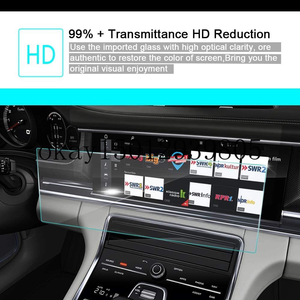 til buick ekstranummer 7 tommer 152 x 91mm bilnavigasjonsskjermbeskytter hd klarhet 9h herdet glass anti-moden