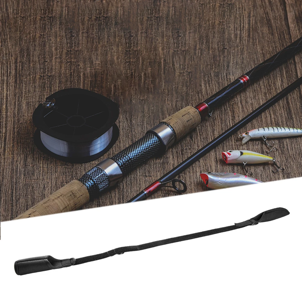 Pesca Rod Holder Strap Pesca Rod Shockproof Strapping Wrap Respirável respingo-resistente ao desgaste Peixe ao ar livre Ferramenta
