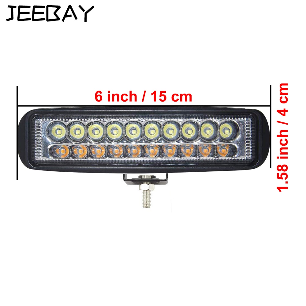 6 tommer 60w led arbejdslys 12v 24v led bjælker led bar offroad 4 x 4 bil off road flood spot combo lys suv tilbehør tågelygte