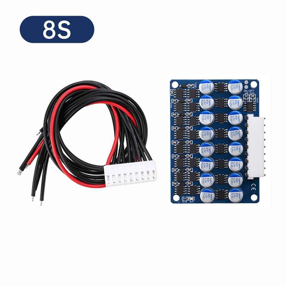 BMS 4S 6S 8S 3A Balans Li-Ion Lifepo4 LTO Lithiumbatterij Actieve Equalizer Balancer Board Condensator egaliseren Plaat: Roze