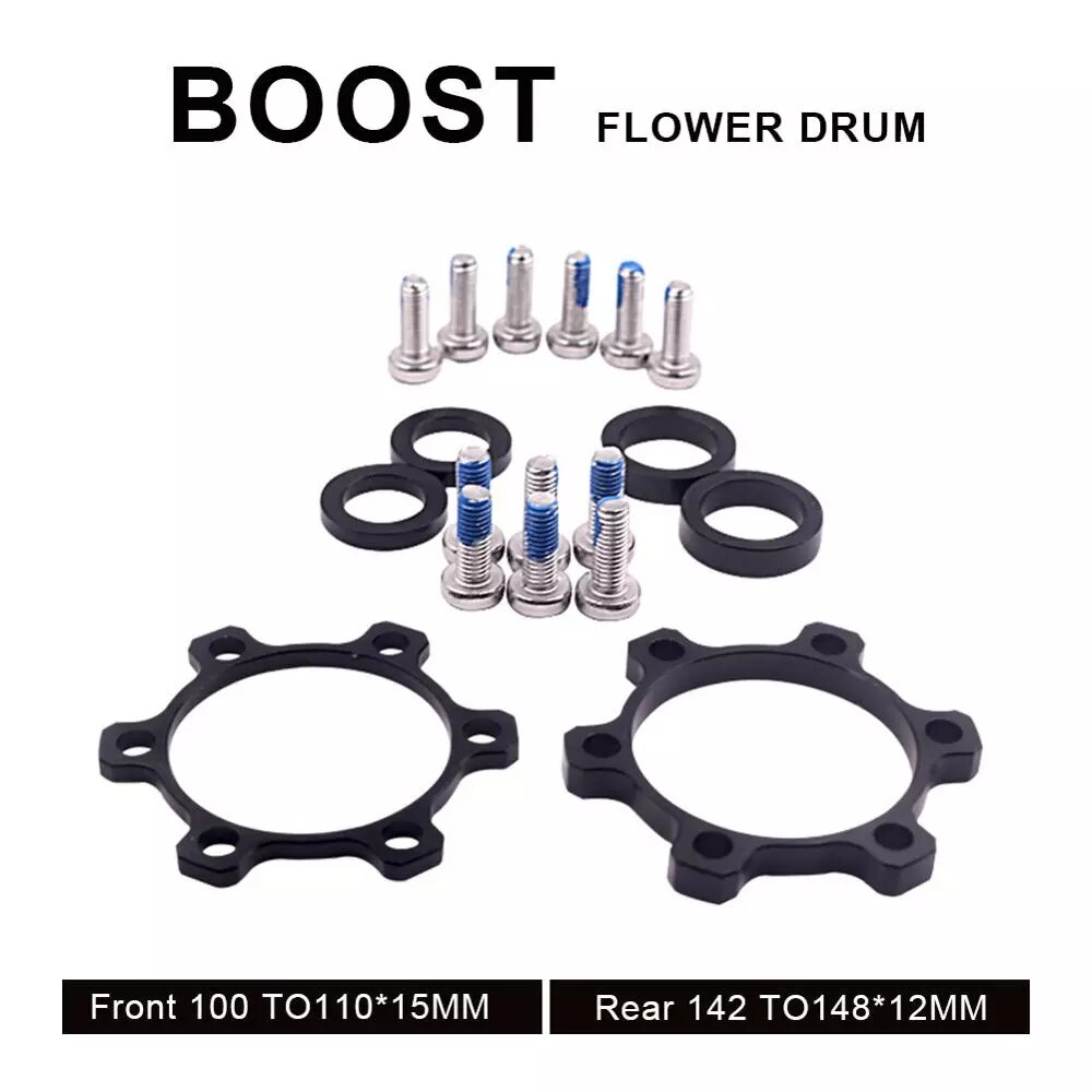 Boost Hub Conversion Kit 100*15 to 110*15 142*12 to 148*12 Adapter Boost Fork Bike Hub Spacer Washer 6 Bolt Bicycle Hubs