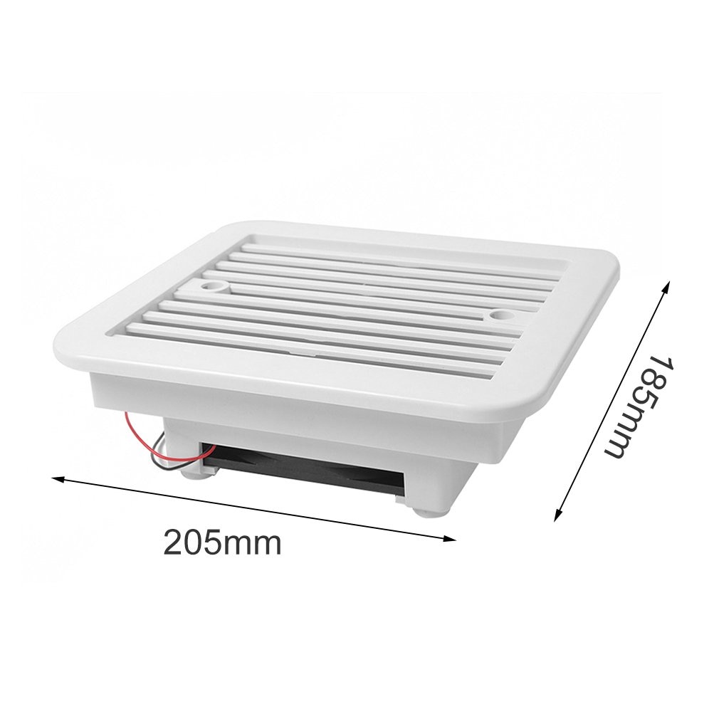Exhaust Fan Plastic Cooling Waterproof 12V/24V Rv Trailer Caravan Side Air Vent Ventilation Blade Fan White 1 Set