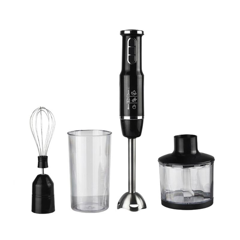 4 in 1 Multi-Purpose Immersion Blender 3-Speed Hand Blender with Leaf Stainless