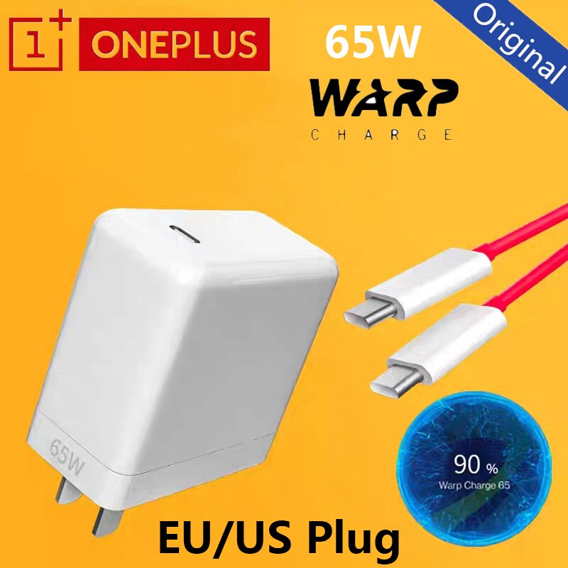 65w eu/us warp charger super fast adapter, 6a usb-c auf typ-c dash ladekabel für oneplus nord  ce 2 n10 n100, 9 , 8 , 7t pro 9r , 8t