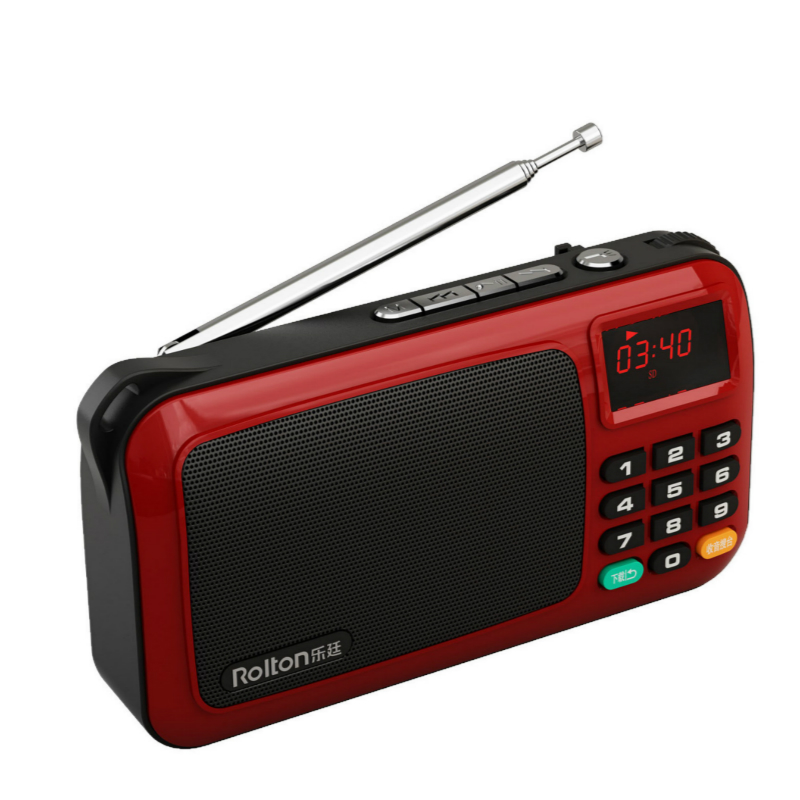Elistooop W405 Draagbare Mini FM Radio Speaker Music Player TF Card USB Voor PC iPod Telefoon met LED Display