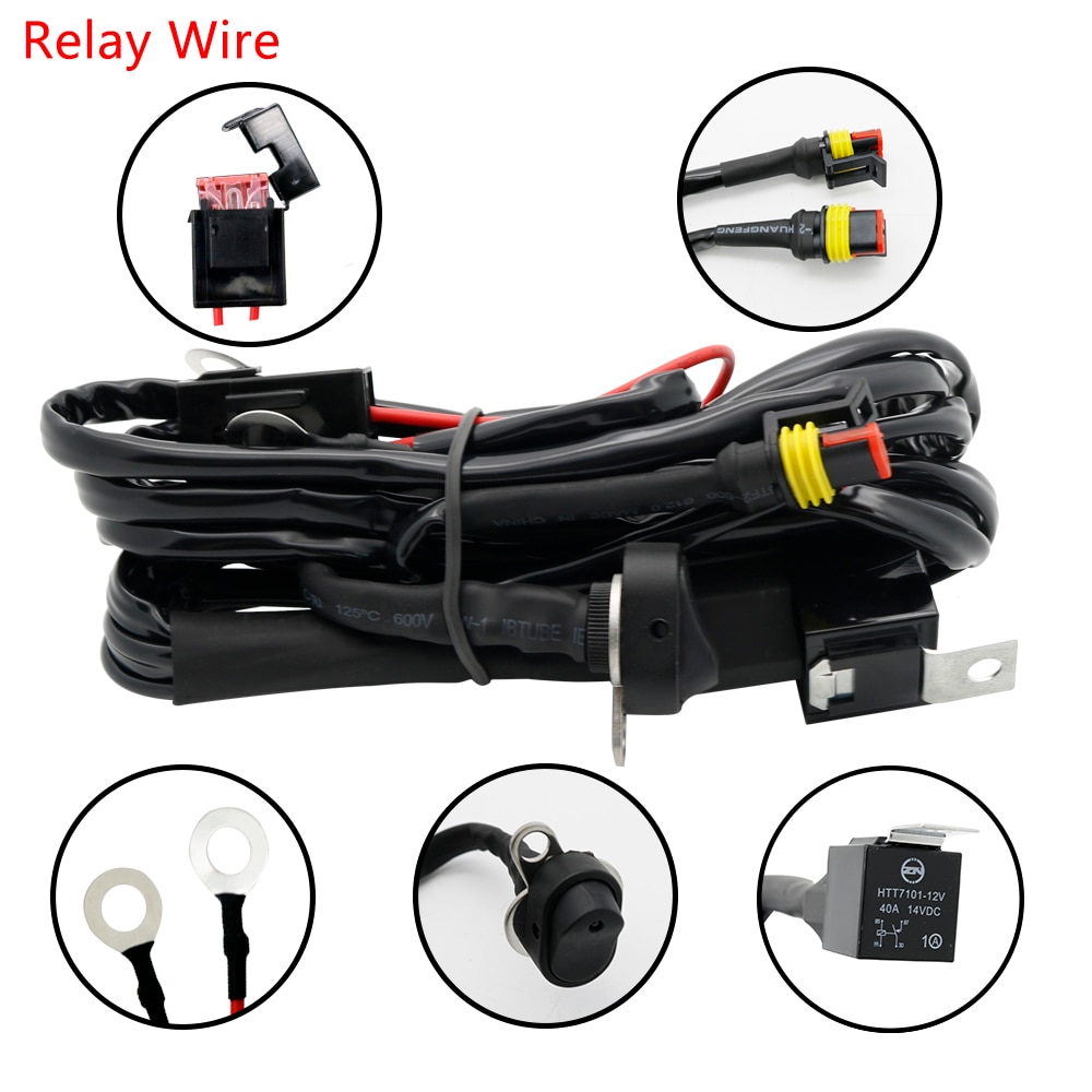 Kits Feux De Brouillard LED 20W Pour BMW R1200R (2007-2017) - Paire + Câblage, Noir, Neuf