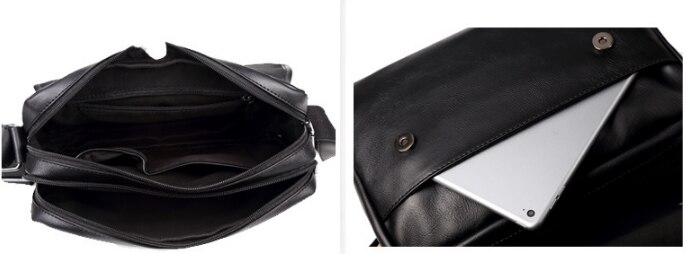 Maletín de cuero Vintage para Hombre, Bolso de hombro de negocios, impermeable, para trabajo, DF345