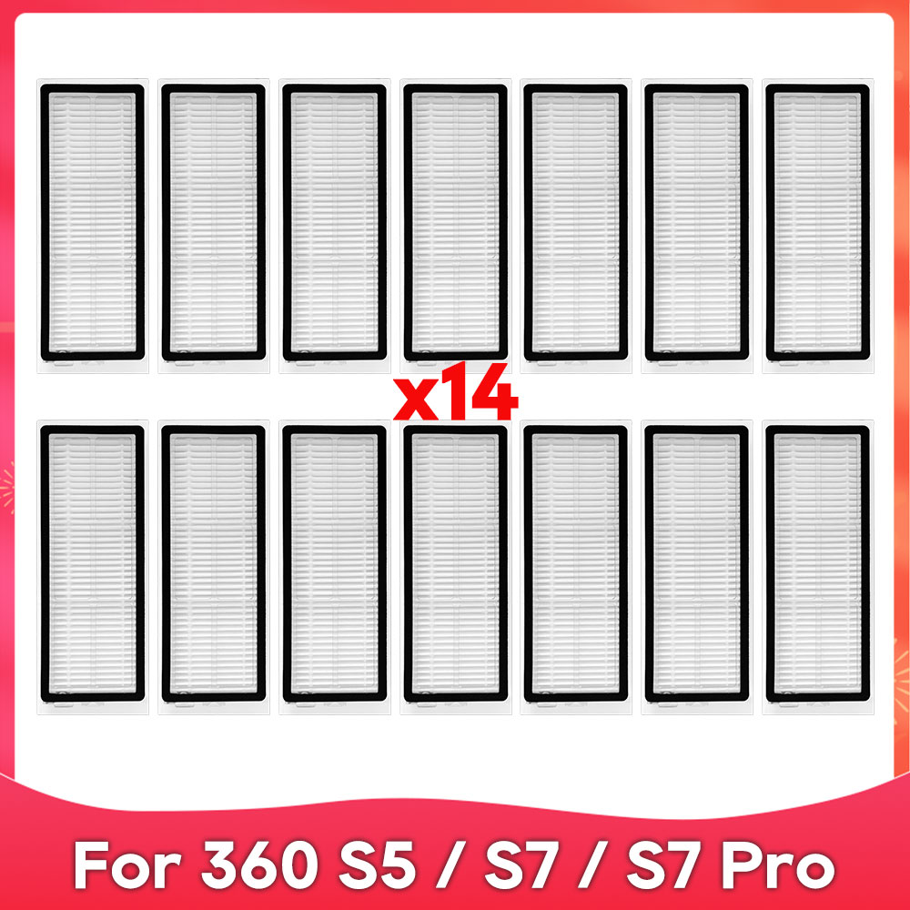 Fit for 360 S5 / S7 / S7 Pro Robot Vacuum Cleaner Spare Parts Roller Side Brush Hepa Filter Water Tank Filter Mop Cloths Rag: Light Grey