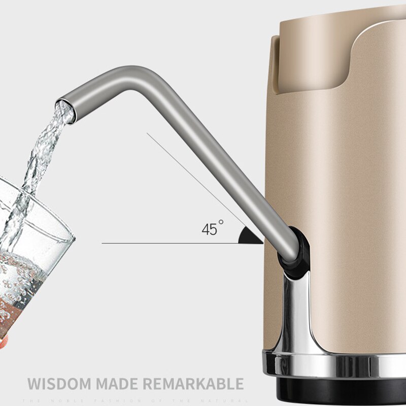 Water Fles Pompen Usb Opladen Automatische Drinkwater Pompen Draagbare Elektrische Water Dispenser Lbshipping: Gold One Key