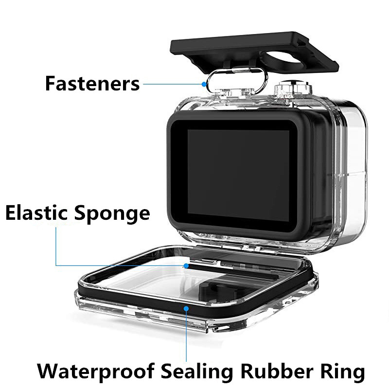60M Waterproof Case For GoPro Hero 13 12 11 10 9 Underwater Diving Housing Cover for Go Pro Hero 9 10 11 12 13 Accessories
