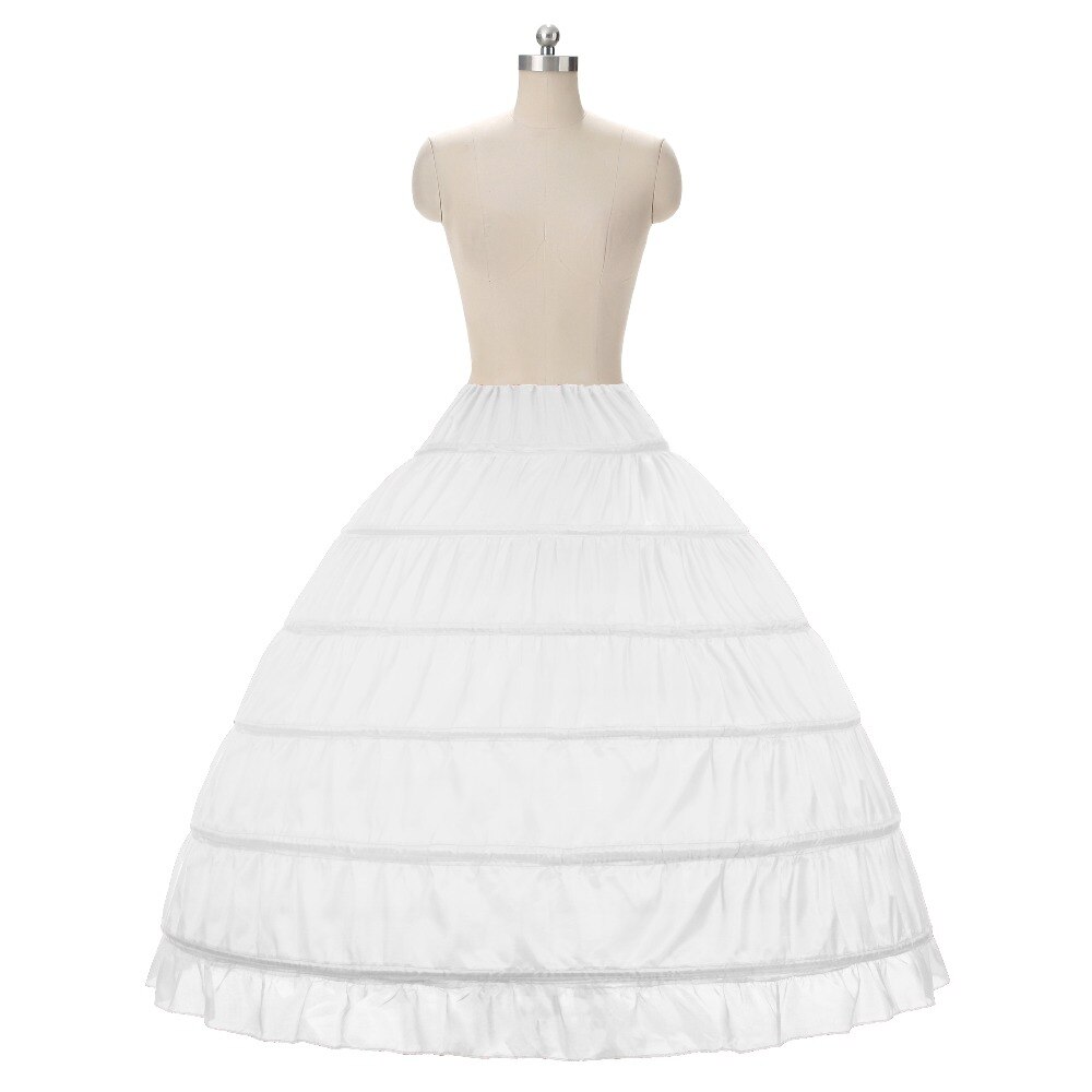 White 6 Hoops Petticoats Plus Size Organza For Ball Gown Wedding Dresses Crinoline Underskirt In Stock: white