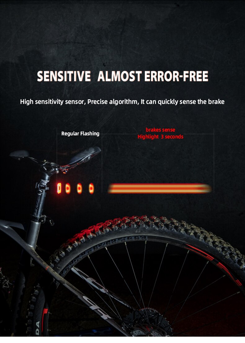 Super II CubeLite Fahrrad Rücklicht Intelligente Sensor Bremse Lichter USB Rennrad MTB CubeLite2 Hinten Schwanz Licht