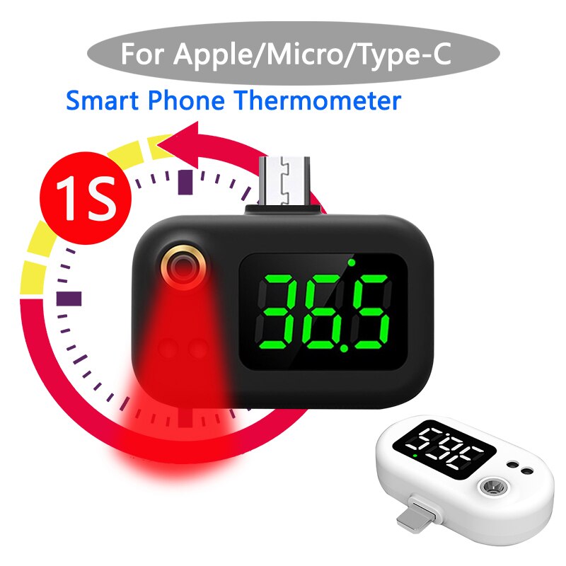 Thermomètre médical de téléphone Portable pour mesurer la température du corps, mesure de température Portable pour Iphone 12