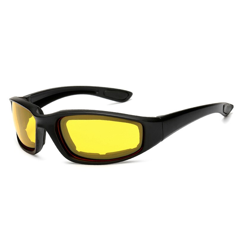 Gafas de visión nocturna antideslumbrantes para coche, lentes de protección UV para Motocross, equipo de protección para conductores, gafas de ciclismo resistente al viento: Amarillo