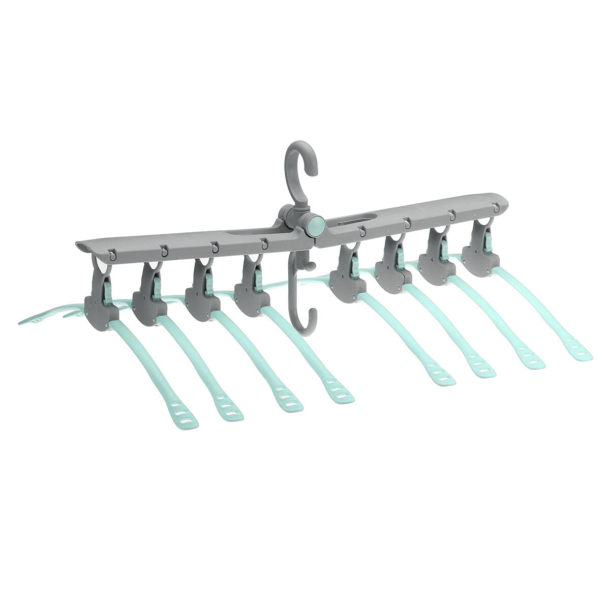 Multi-functional Plastic Foldable Clothes Cloth Hanger Dryer Drying Clothing Rack Hangers For Tumble Hanging Laundry Stand: Green