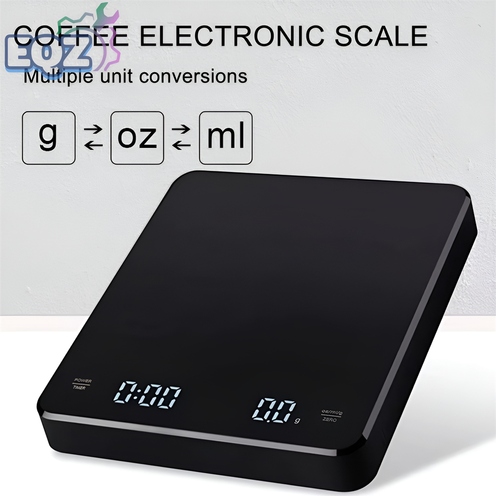 Usb-laddningsbar digital display för hemmakök med tidtagning, kaffevåg med 3kg/0.1g touchknappar, elektronisk bagerivåg
